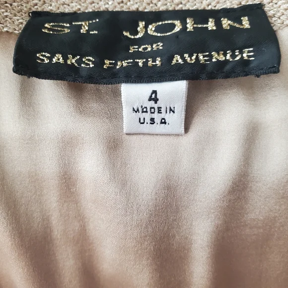 St John for Saks Fifth Avenue size 4 Gold Evening - Picture 8 of 8